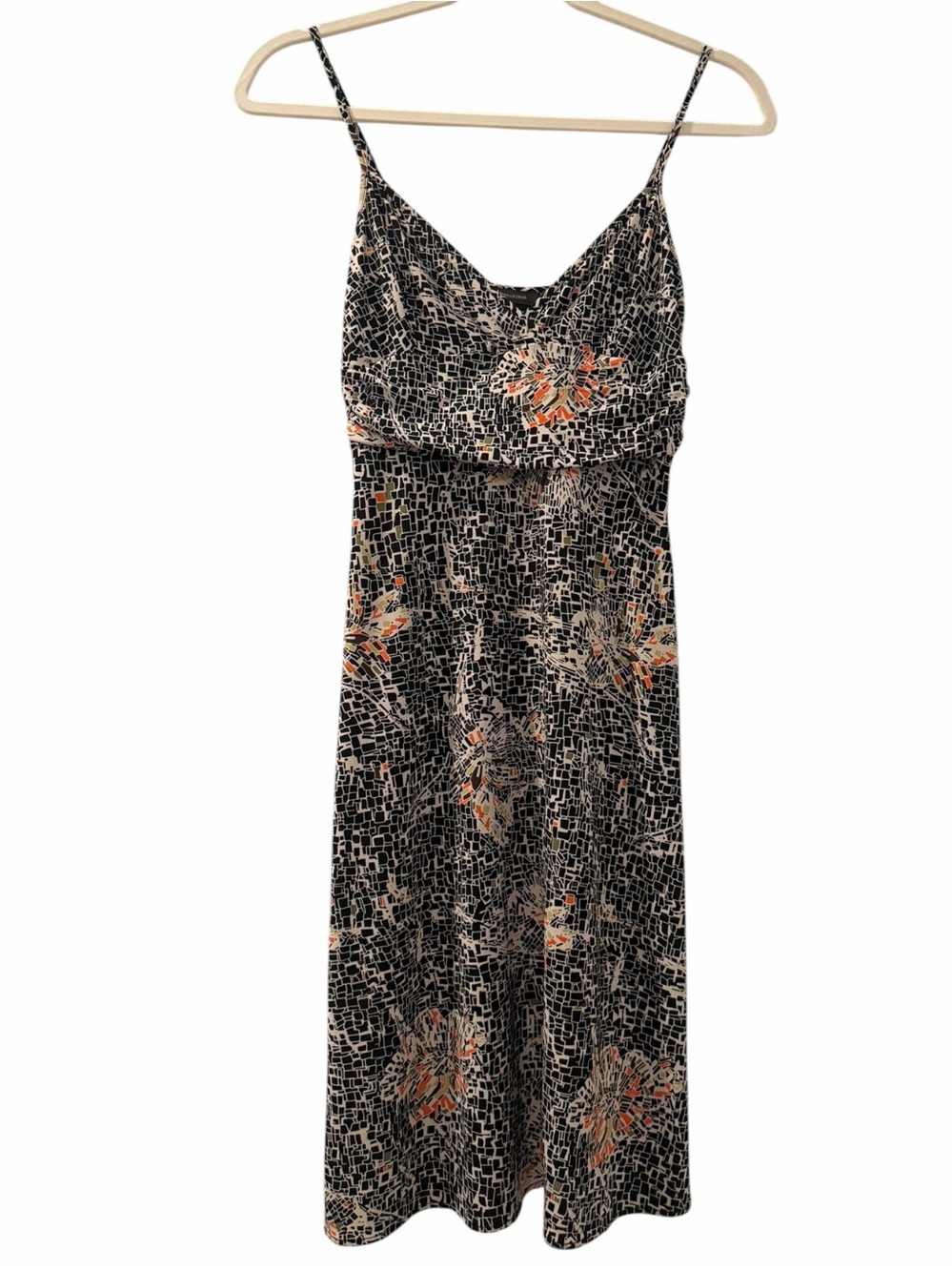 BCBGMAXAZRIA Abstract Print Cowl Neck Slip Dress | XS